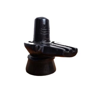 Shiva Lingam objeto de adoração ao Senhor Shiva mármore preto 8cm