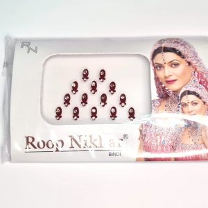 Bindi indiano Roop Nikhar adesivo para colar entre as sombrancelhas vermelho 14