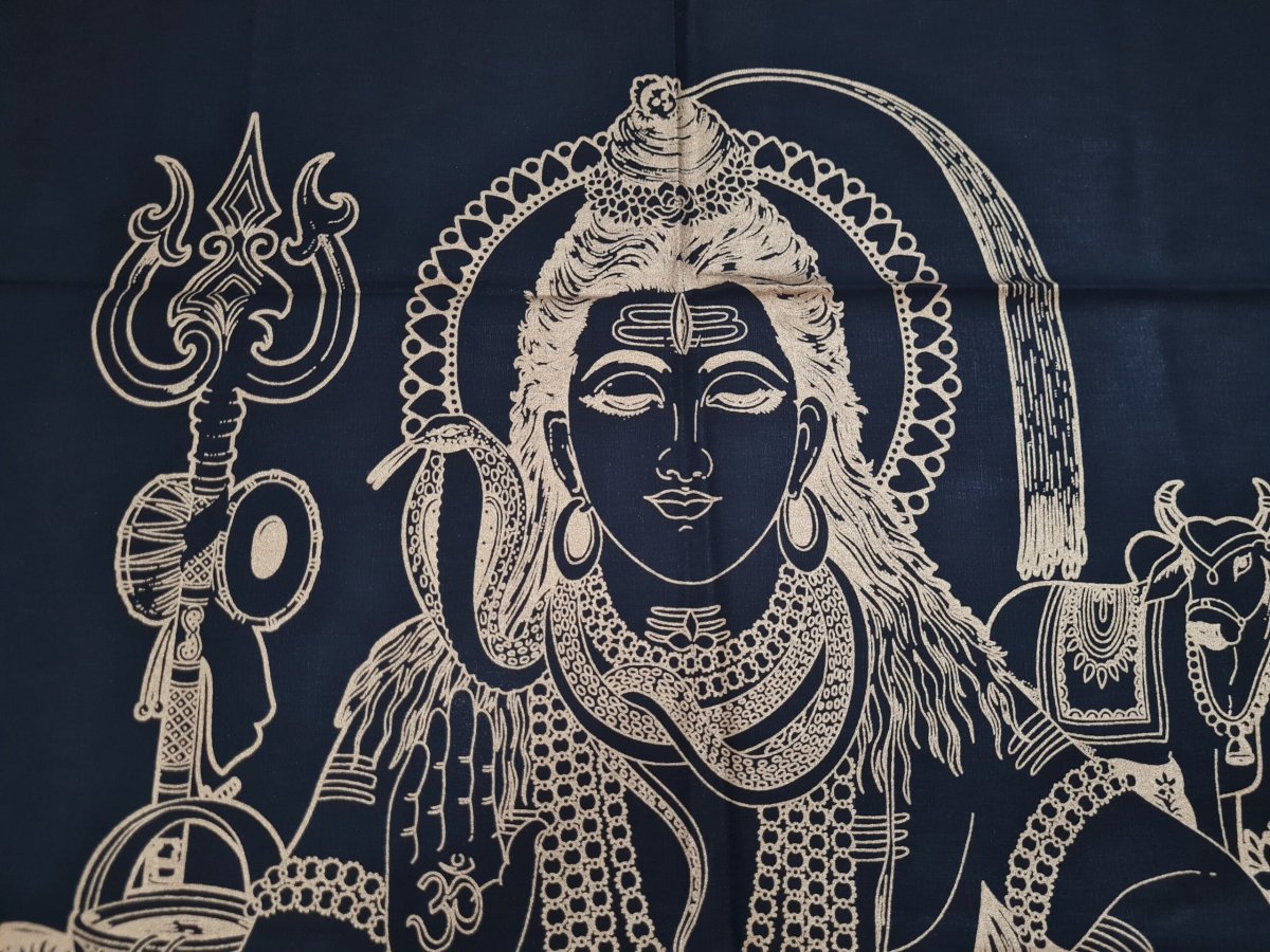 Panô indiano decorativo Coleção Gold Black com Lord Shiva 100cm - Image 6