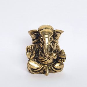 Estátua pequena do Deus Ganesha Tripundra Vighnaharta