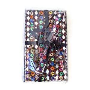 Kit de caderno e caneta indianos de miçangas preto