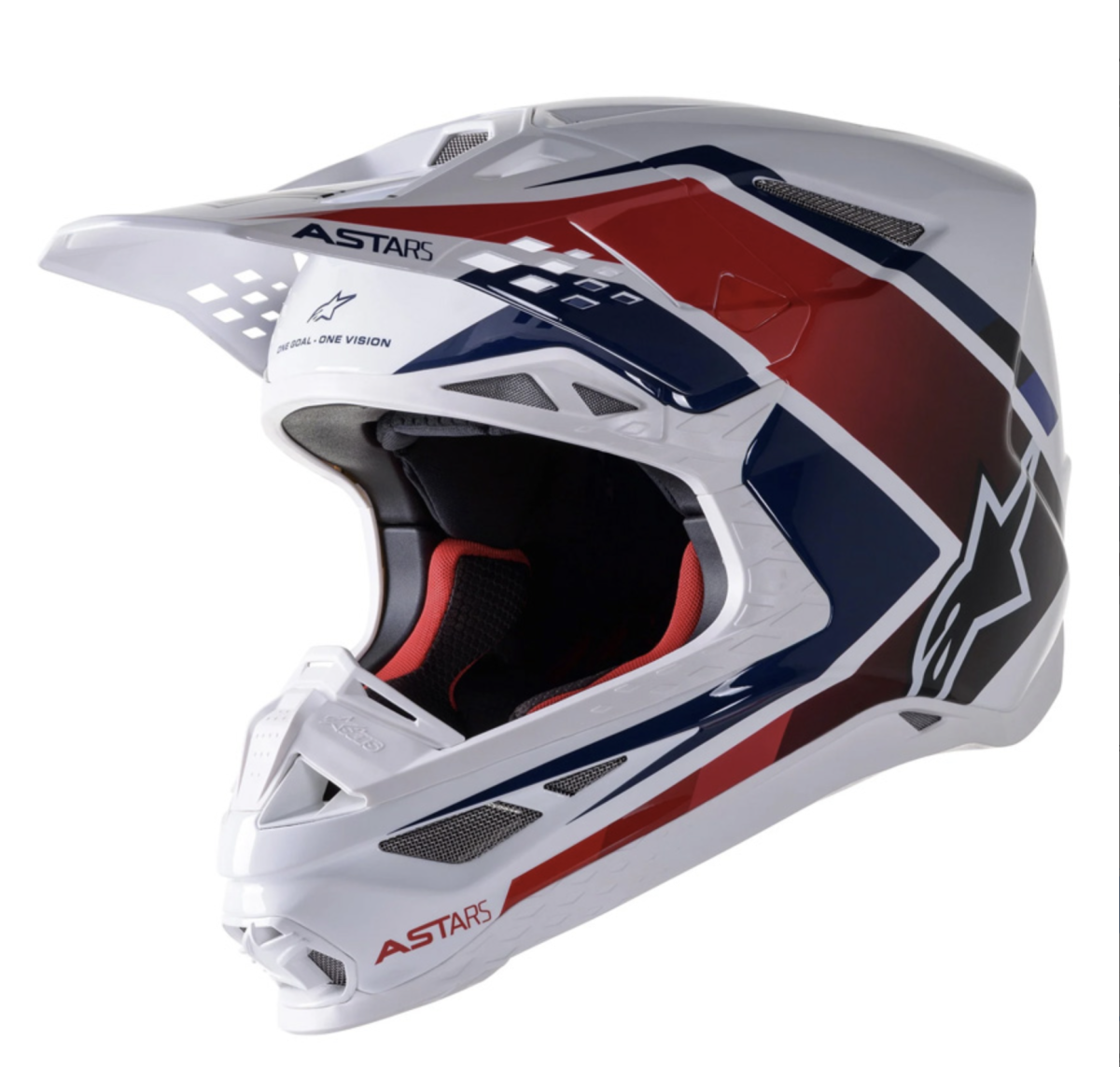 Capacete Alpinestars Sm10 branco/Azul - Image 3