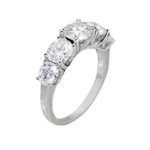 Anel Queen Moissanite 3.6ct - 100% Prata 925