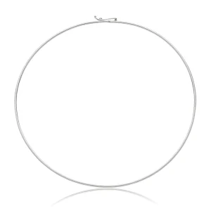 Choker Feminino em Prata - Aro Liso