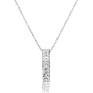 Colar em Prata 925 - Cordão Baiano com Placa Cravejada