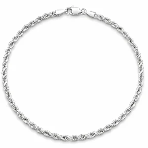 Pulseira em Prata 925 - Cordão Baiano 3mm