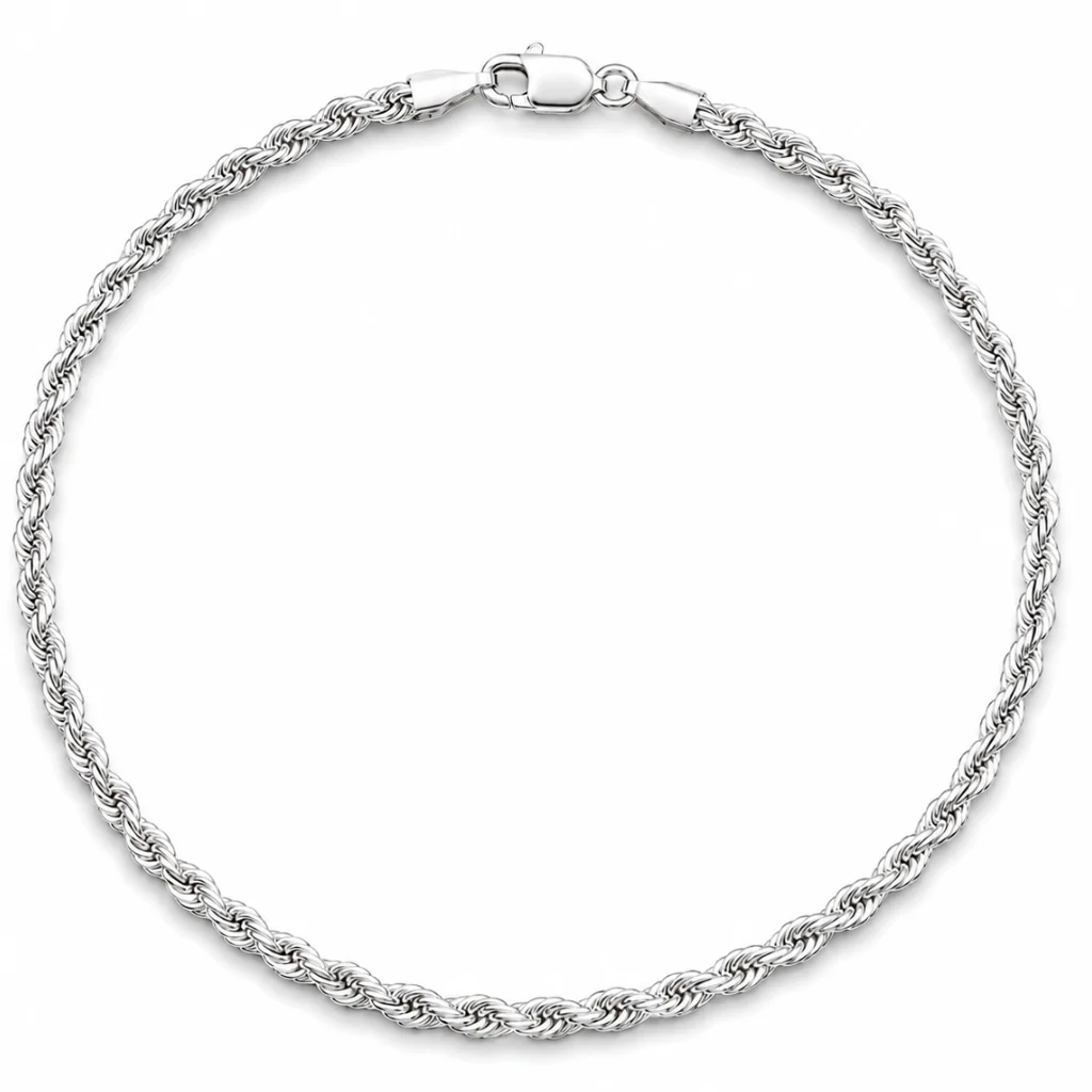 Pulseira em Prata 925 - Cordão Baiano 3mm