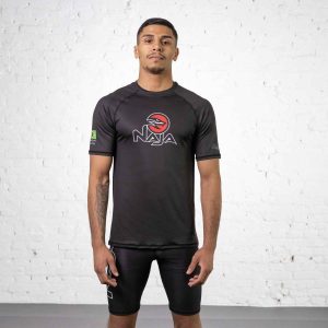 RASH GUARD MANGA CURTA MASCULINO BLACK - NAJA