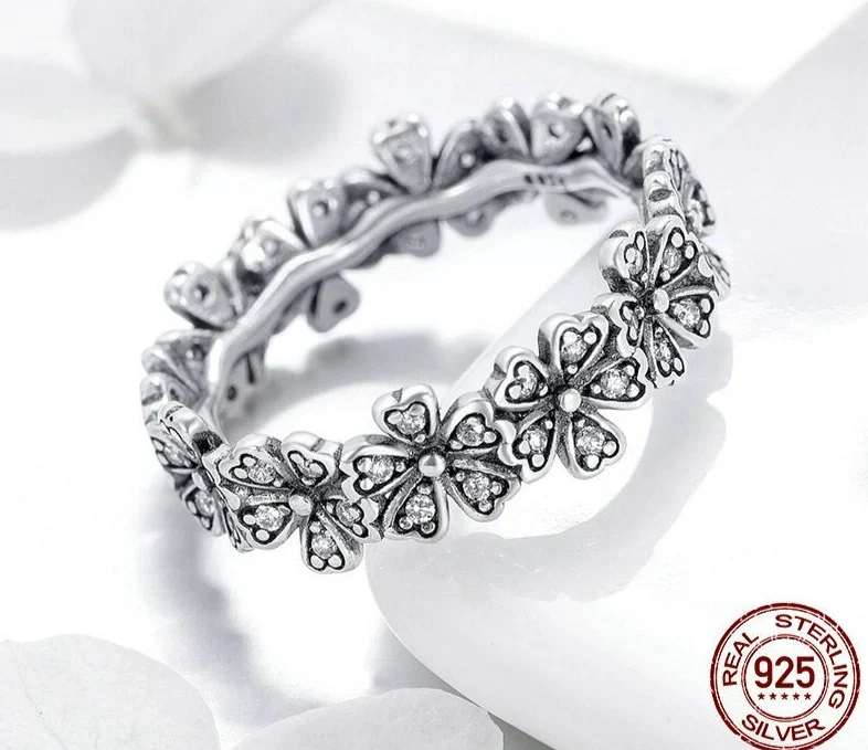 Anel Rustic Flower - 100% Prata 925 com Zircônias - Image 5
