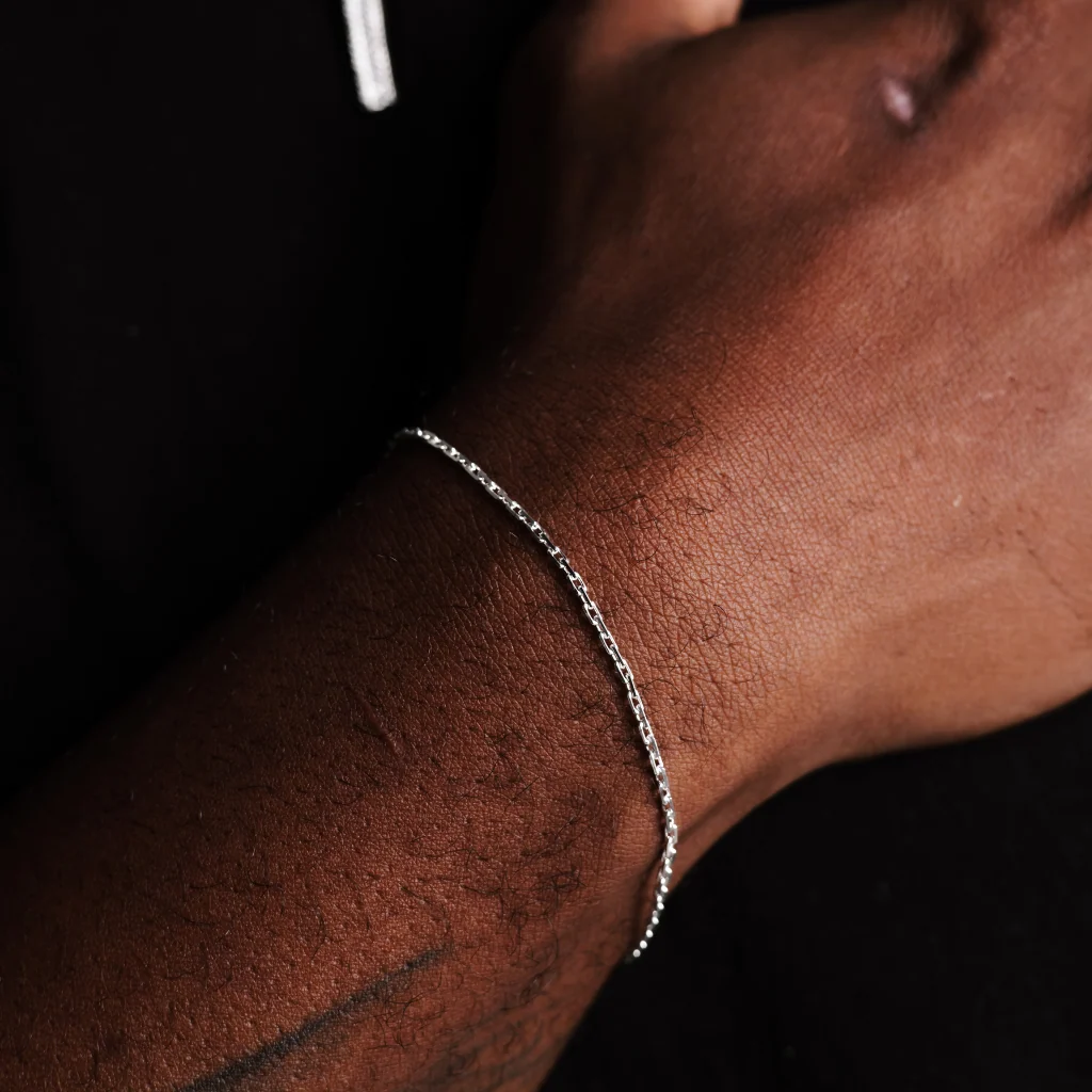Pulseira em Prata 925 - Cadeado 1mm - Image 3
