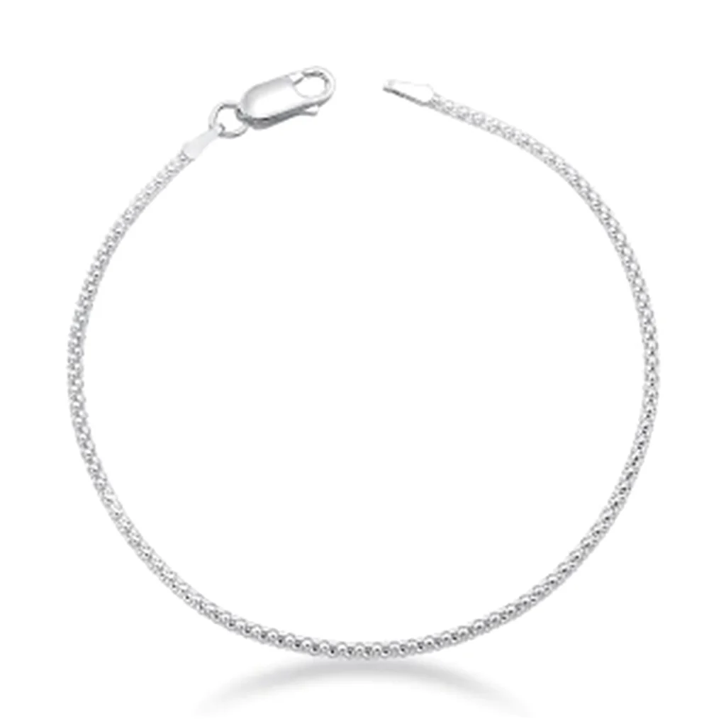Pulseira Feminina Prata 925 - Pipoca 2mm - Image 2