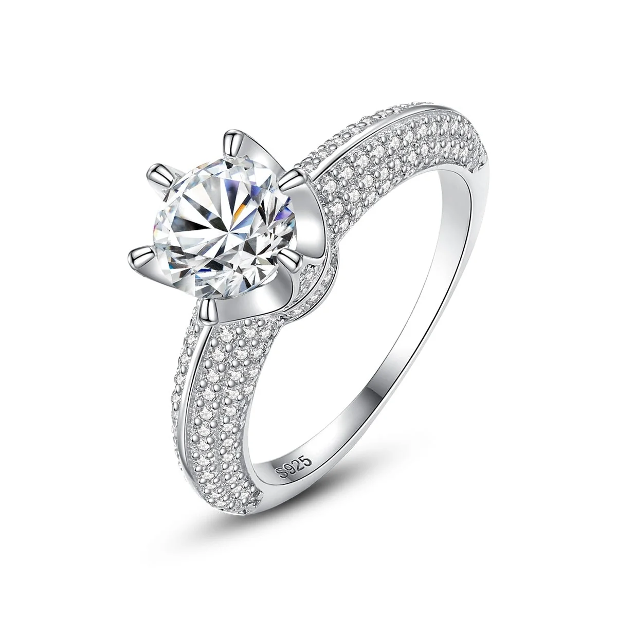 Anel Eternity - 100% Prata com Moissanite - Image 2