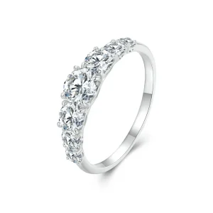 Anel Lumi Moissanite - 100% Prata 925