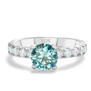 Anel Angel Moissanite 1 ct - 100% Prata 925