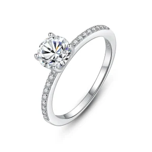 Anel Rubia Moissanite 1CT - 100% Prata