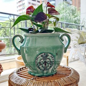 Vaso em Cerâmica Verde