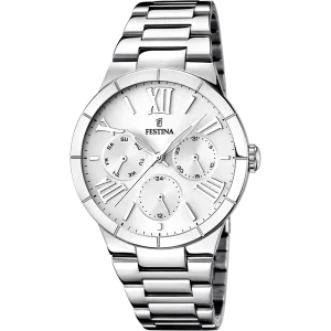 Relógio Festina Boyfriend F16716/1 Branco com Bracelete de Aço, Mulher