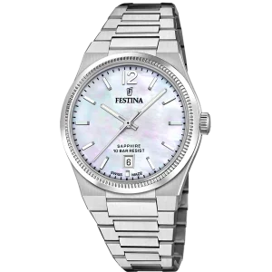 Relógio festina swiss made f20052/1 bege mulher