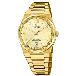 Relógio festina swiss made f20057/2 bege homem