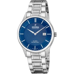 Relógio festina swiss made f20067/4 azul homem