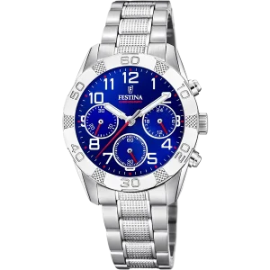 Relógio Festina Junior Collection F20345/2 Azul com Bracelete de Aço, Infantil