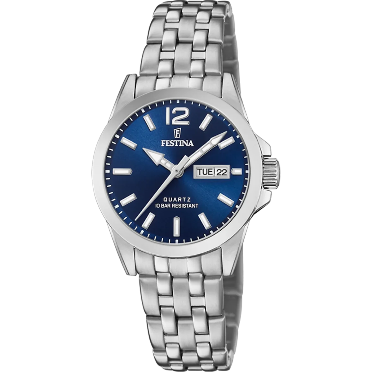 Relógio festina classics f20455/3 azul com correia de aço, mulher - Image 2