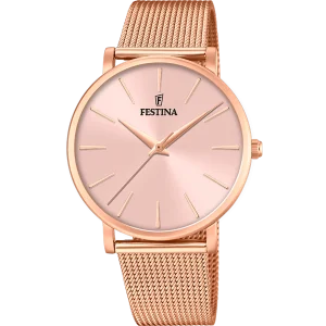 Relógio Festina Boyfriend F20477/1 rosa com bracelete de aço, mulher