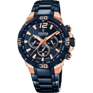Relógio Festina Edições Especiais F20524/1 Azul com Pulseira de Aço para Homem