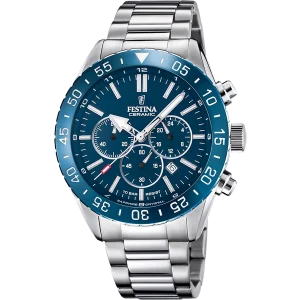 Relógio Festina F20575/2 azul com bracelete de aço, para homem.