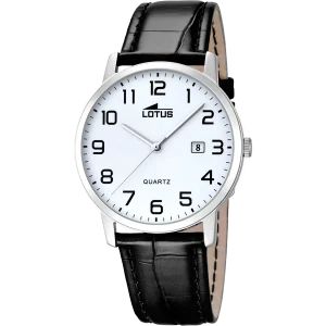 Relógio lotus classic strap 18239/1 branco pulsera de couro, homem