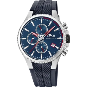 Relógio lotus lotus color 18621/1 azul pulsera de borracha, homem