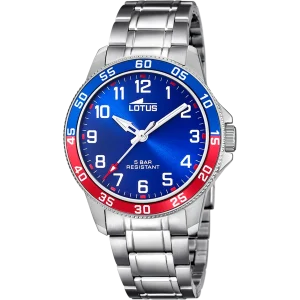 Relógio lotus junior collection 18786/1 azul pulsera de aço, infantil