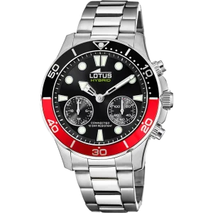 Relógio lotus 18800/5 preto pulsera de de aço inoxidável, homem