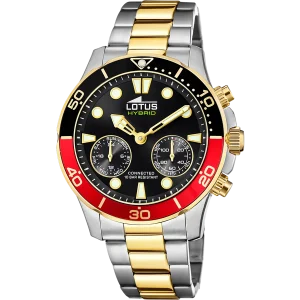Relógio lotus 18801/4 preto pulsera de 316l de aço inoxidável, homem