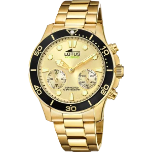 Relógio lotus 18802/1 champanhe pulsera de 316l de aço inoxidável, homem