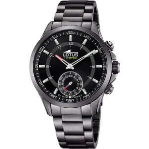 Relógio lotus 18807/2 preto pulsera de 316l de aço inoxidável, homem