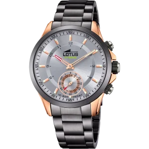 Relógio lotus 18808/1 prata cinza pulsera de de aço inoxidável, homem