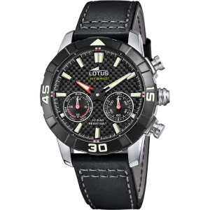 Relógio lotus 18811/2 preto pulsera de couro, homem