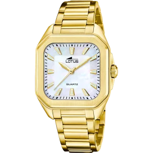 Relógio lotus 18970/2 bege pulsera de 316l de aço inoxidável, mulher