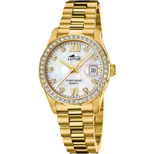 Relógio lotus freedom 18979/1 bege pulsera de 316l de aço inoxidável, mulher