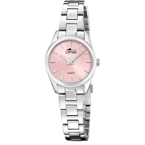 Relógio de senhora lotus 2gether 19006/2 mostrador rosa claro e pulseira de aço