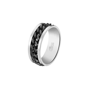 Anel lotus style ls2394-3/222 316l de aço inoxidável, homem
