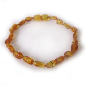 Pulseira – Tornozeleira de Âmbar Oval Bebé – Criança Mel