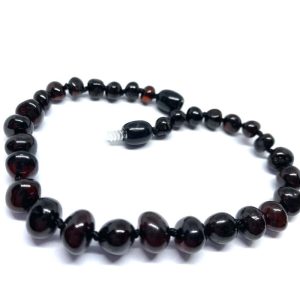 Tornozeleira (adulto) de Âmbar Modelo Barroco Cherry